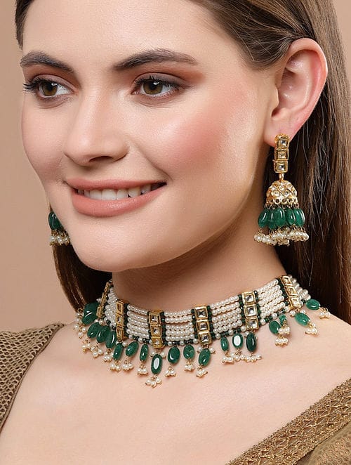 Gold Plated Kundan Choker Set