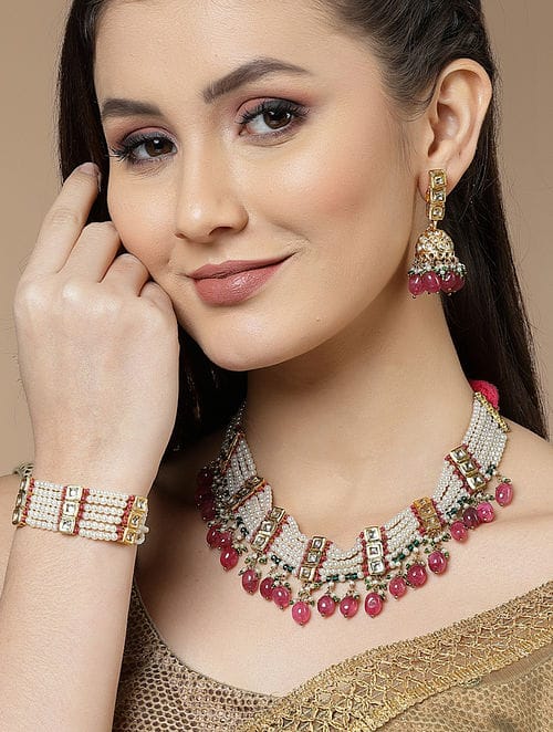 Gold Plated Kundan Choker Set