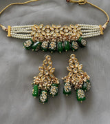 Gold Plated Wedding Jewellery Kundan Necklace Set