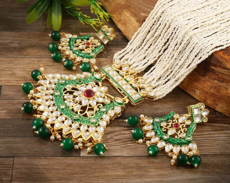 Gold Plated Long Jewellery Set