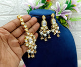 Gold Plated Bride Kundan Necklace Set