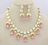 Gold Plated Kundan Necklace Set