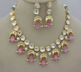 Gold Plated Kundan Necklace Set