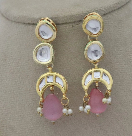 Gold Plated Kundan Necklace Set