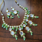 Gold Tone Kundan Necklace Set