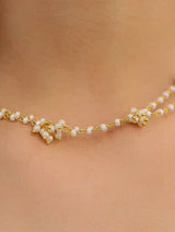 Gold-Plated Kundan Pearl Stone Necklace