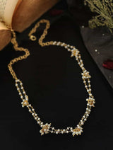 Gold-Plated Kundan Pearl Stone Necklace