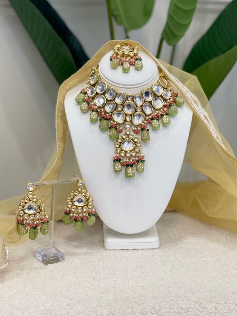 Gold-Plated Customizable kundan bridal set