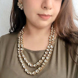 Gold Plated Jadau Kundan Long Necklace Set