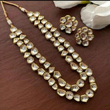 Gold Plated Jadau Kundan Long Necklace Set