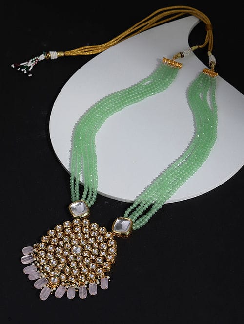 Gold Plated Jadau Kundan Long Necklace Set