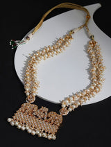 Gold Plated Jadau Kundan Long Necklace Set