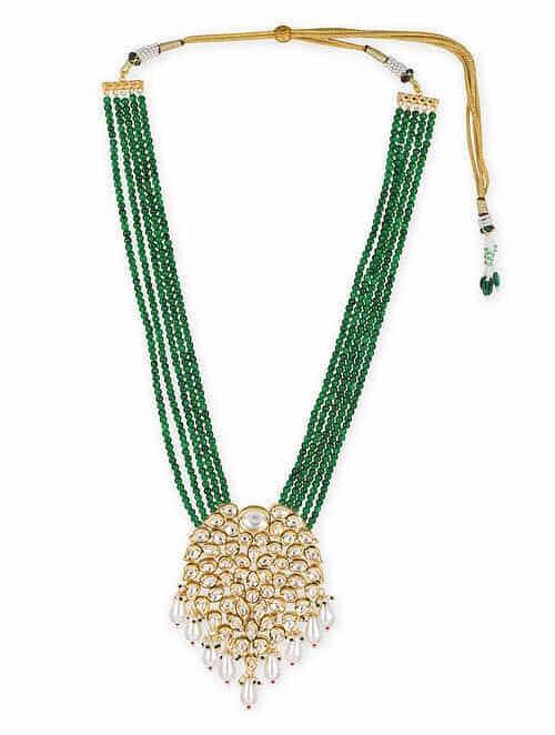 Gold Plated Jadau Kundan Long Necklace Set