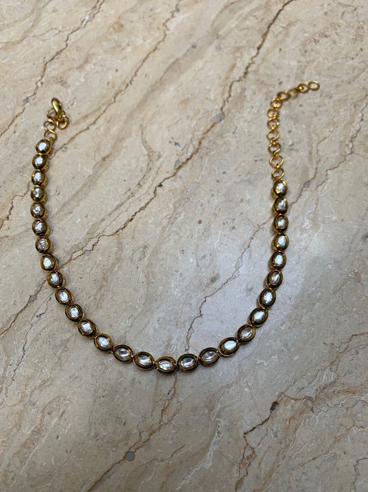 Gold Plated Jadau Kundan Necklace Set