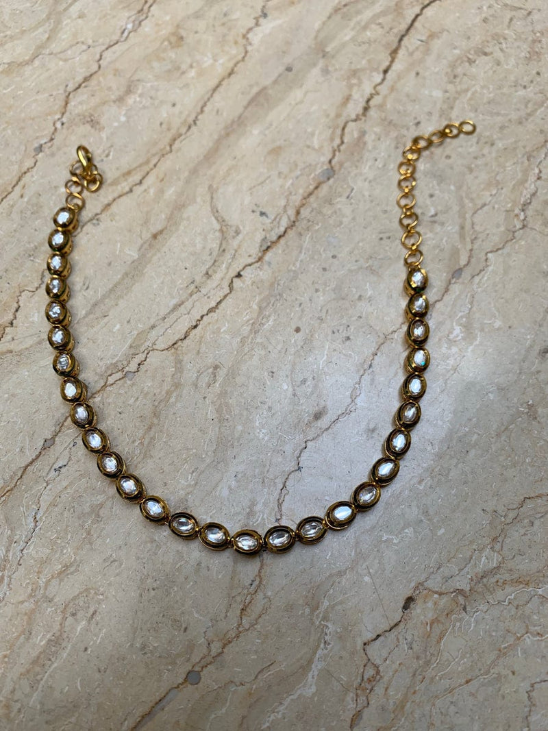 Gold Plated Jadau Kundan Necklace Set