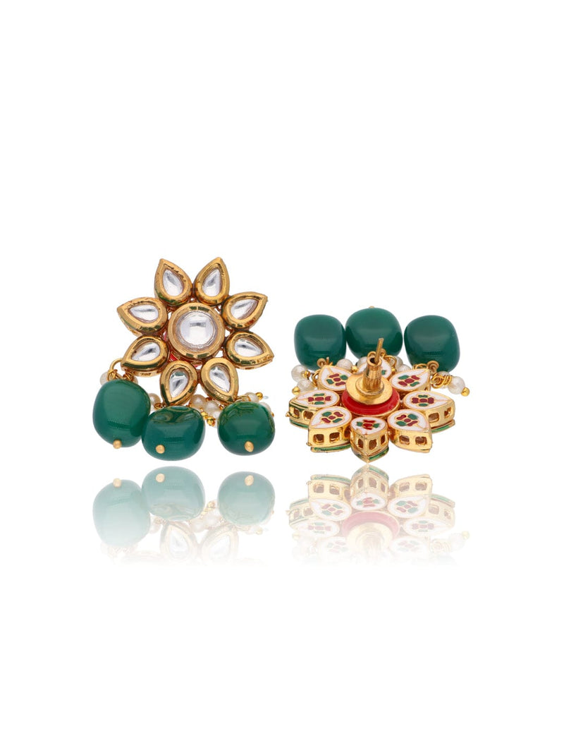 Gold Plated Jadau Kundan Necklace Set