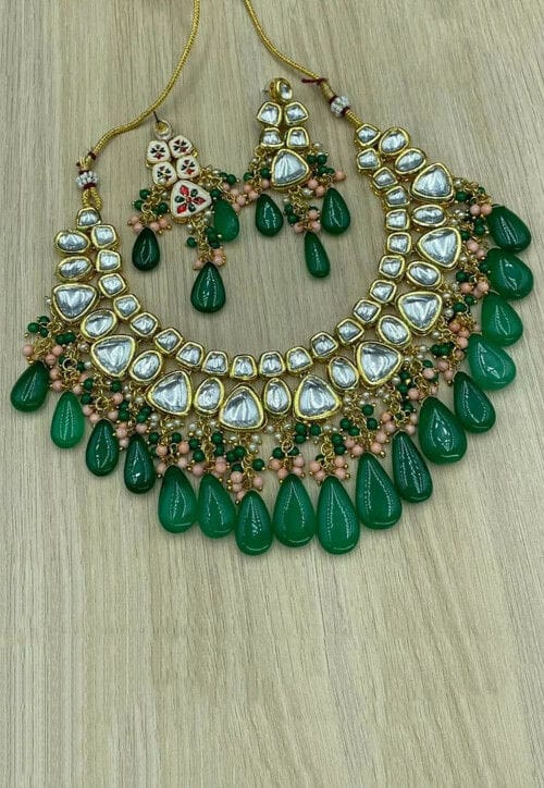 Gold Plated Jadau Kundan Necklace Set