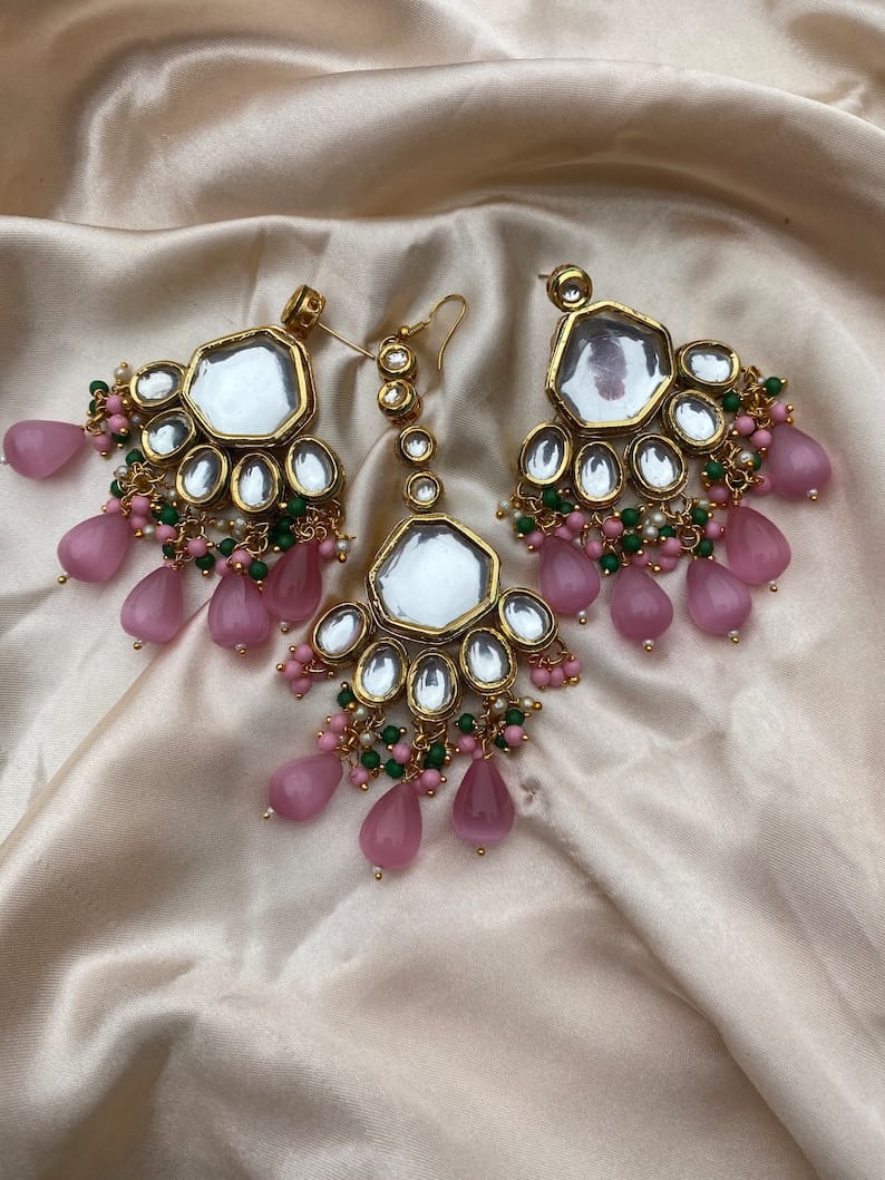 Gold Plated Jadau Kundan Necklace Set