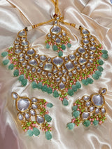 Gold Plated Jadau Kundan Necklace Set