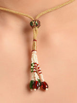 Brass Gold Plated Multicolor Jewellery Set