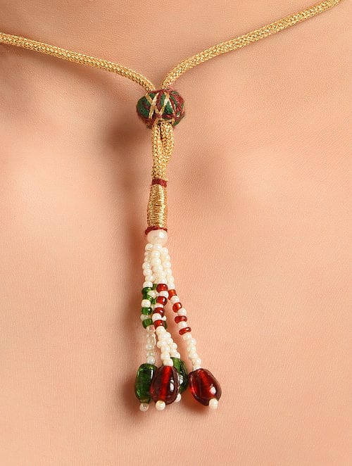 Brass Gold Plated Multicolor Jewellery Set