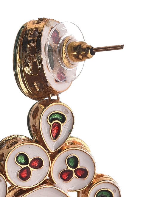 Brass Gold Plated Multicolor Jewellery Set