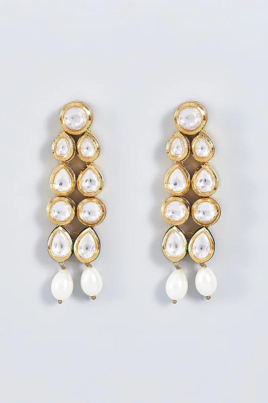 Gold Plated Kundan Necklace Set