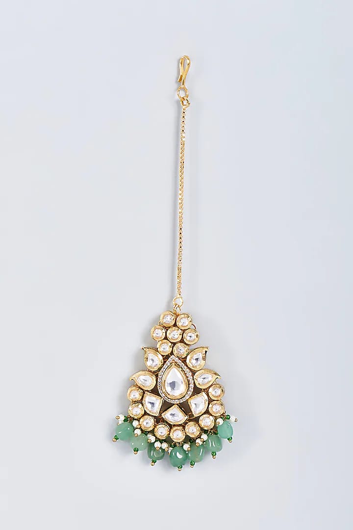 Gold Plated Kundan Polki Necklace Set