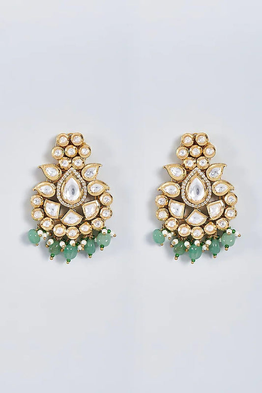 Gold Plated Kundan Polki Necklace Set