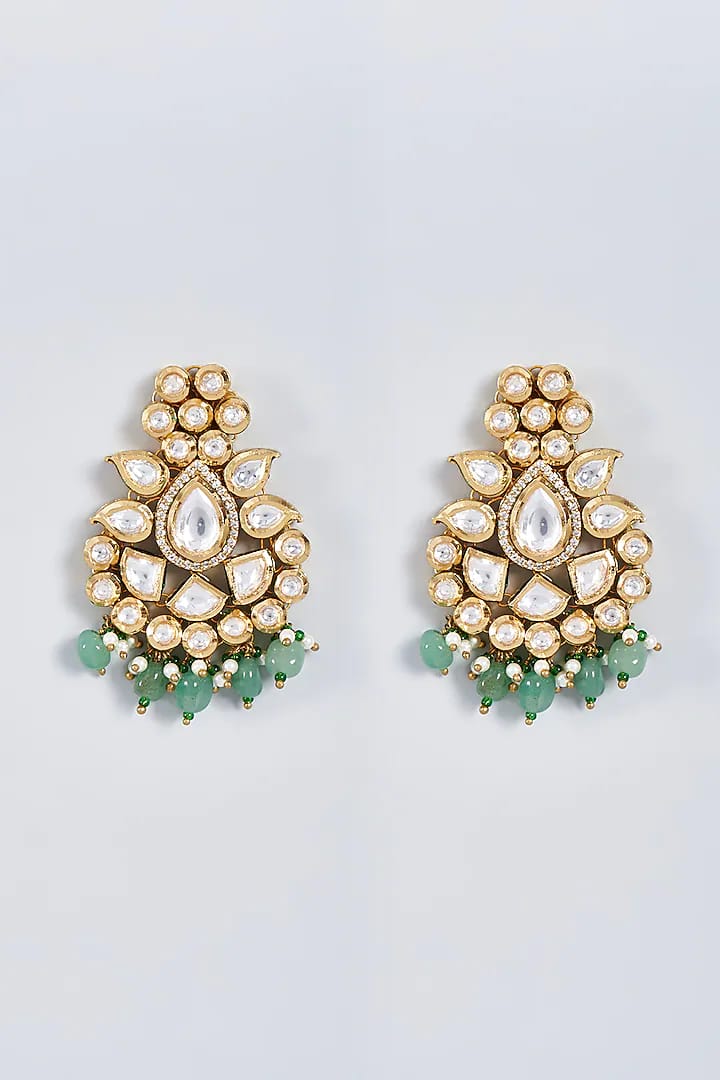 Gold Plated Kundan Polki Necklace Set