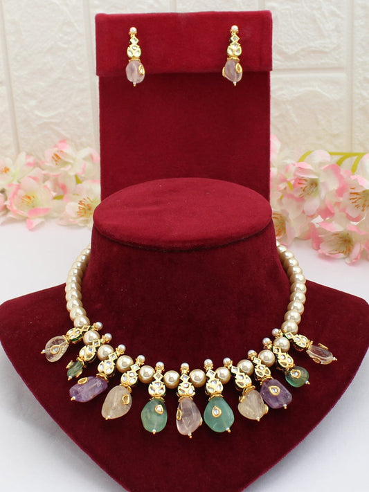 Gold plated Multicolor Jewellery Set