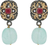 Gold Plated Kundan Necklace & Earrings Set