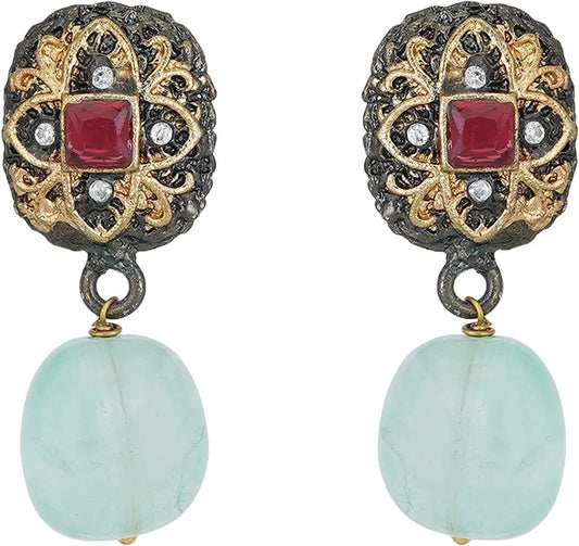 Gold Plated Kundan Necklace & Earrings Set