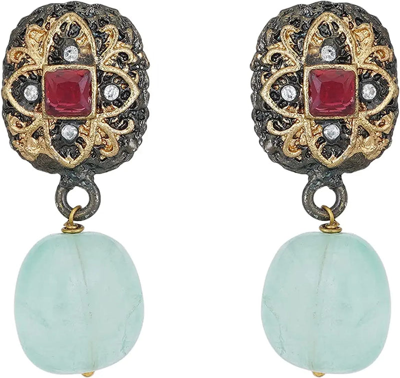 Gold Plated Kundan Necklace & Earrings Set