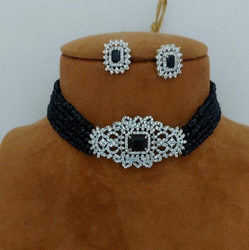 Gold Plated Choker Necklace Set