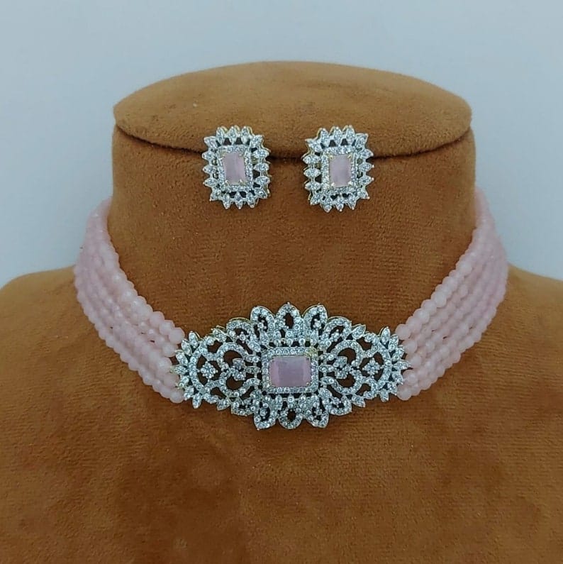Gold Plated Choker Necklace Set