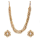 Gold Toned Kundan Studded Necklace Set