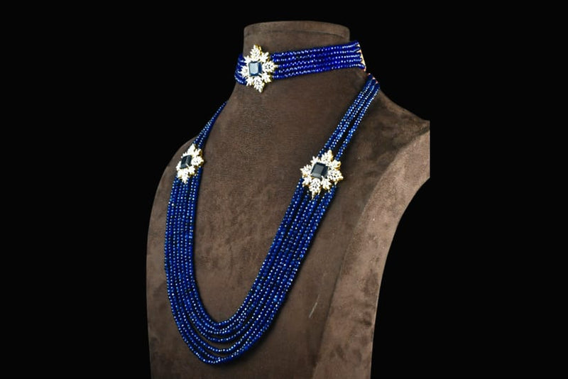 American Diamond Beads Choker With Long Jewellery