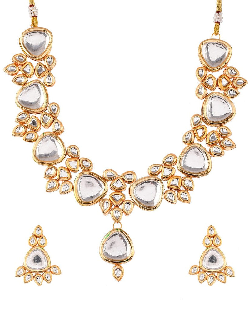 Gold Plated Kundan Ethnic Jewellery Set
