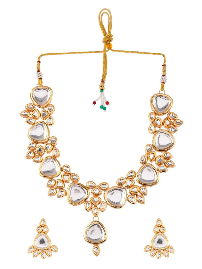 Gold Plated Kundan Ethnic Jewellery Set