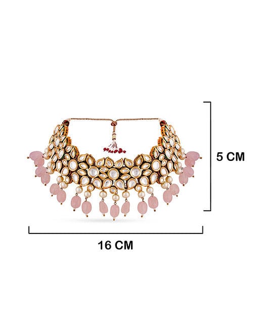Gold Plated Kundan Choker Necklace Set
