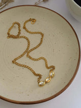 Gold Plated Kundan Pendant Chain