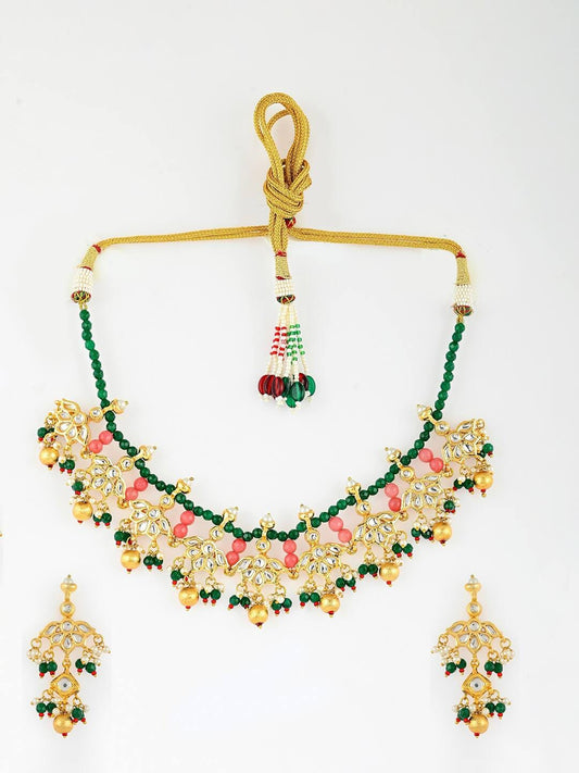 Gold Plated Multi Designer Necklace set