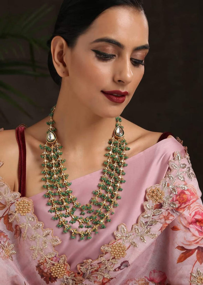 Gold-Plated Kundan Studded Jewellery Set