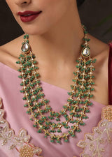 Gold-Plated Kundan Studded Jewellery Set