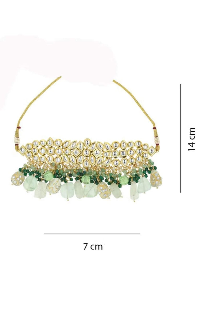 Gold Plated Kundan Studded Choker Necklace