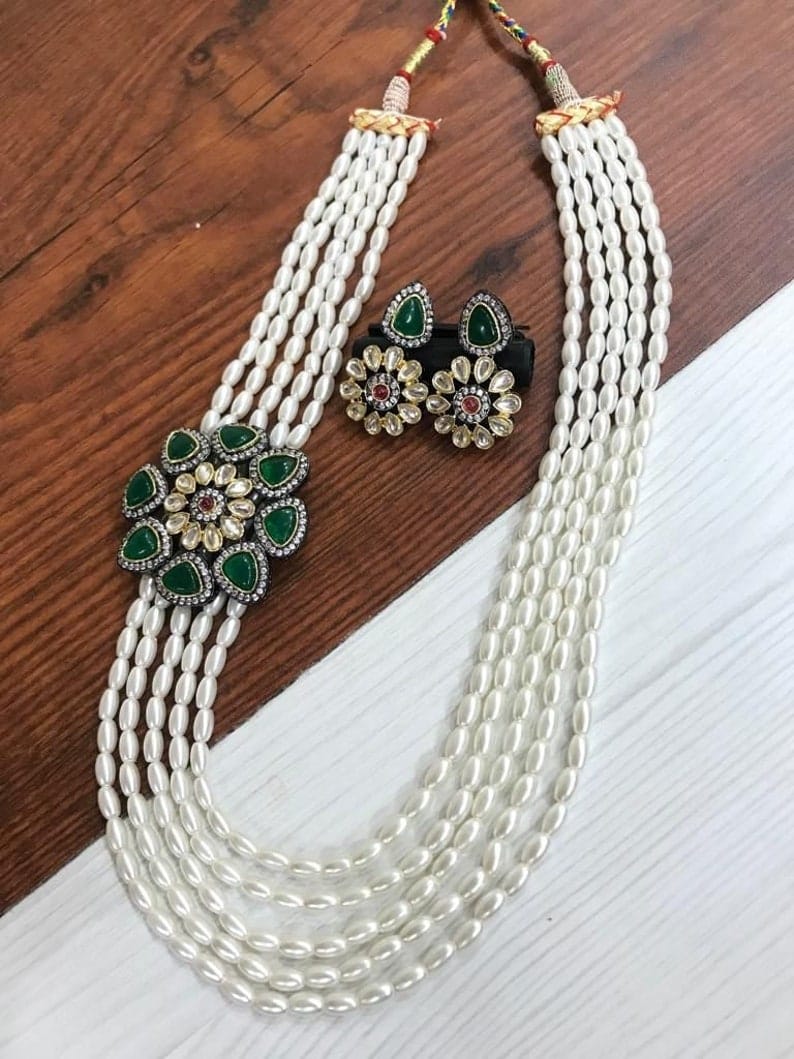Brass Golden Ad Jewellery Set