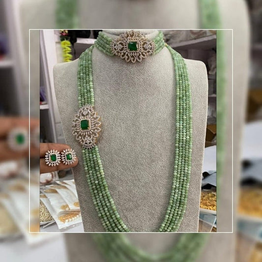 Gold Plated Long Kundan Mala Necklace