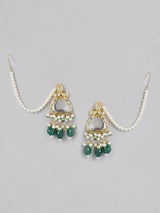 Gold Plated Green Kundan Choker Necklace Set