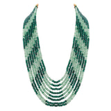 Gold Plated Onyx Beaded Layered Necklace